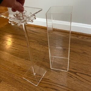 Clear Acrylic Jewelry Stand Organizer with Storage Base